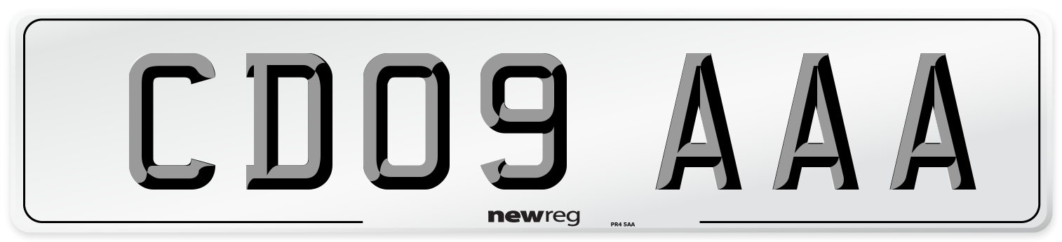 CD09 AAA Number Plate from New Reg
